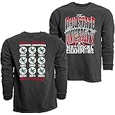 NCAA Officially Licensed Ohio State Buckeyes National Champs 2024 Long Sleeve T-Shirt Dyed Coal Front/Back