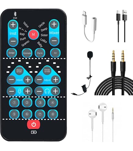 Annadue Changeur De Voix I9 Portable - Mini Carte Son Avec Micro Et Casque Pour Streaming Et Jeux