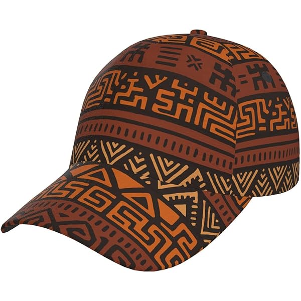 African Tribal Pattern Cap Adjustable Retro Baseball Hat for Men