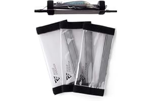 ROGUE ENDEAVOR RogueEndeavor® Heavy Duty Lure Wraps, Wrap Around & Fold Over, Puncture Resistant PVC, Durable Hook & Loop Fastening, for Saltwater Fishing, Bass Fishing, and More. (Size)