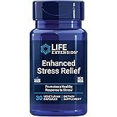 Life Extension Enhanced Stress Relief, Lemon Balm Extract, L-theanine, decompress with This Supplement for Stress, Gluten-Free, Non-GMO, Vegetarian, 30 Capsules