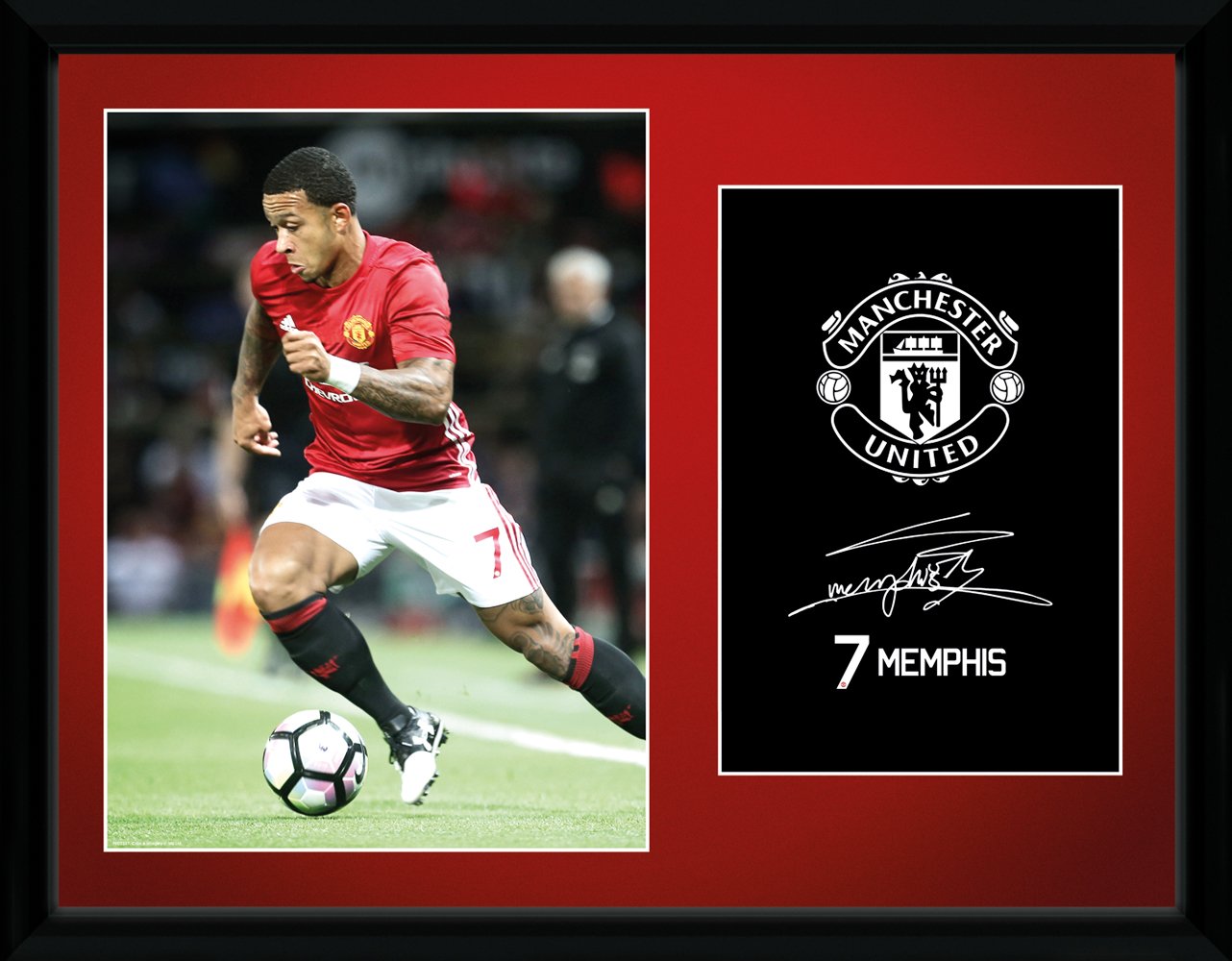 GB eye LTD, Manchester United, Mamphis 16/17, Framed Print, 40 x 30cm, Wood, Multi-Colour,