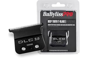 BaBylissPRO Barberology Deep Tooth Replacement Trimmer T Blade, DLC Black Graphite T Blade (FX707BD2)