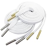 YJRVFINE Flat Waxed Shoe Laces: 2 Pairs 47 Inch