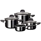 Silit Modesto Line 4-Piece Saucepan Set with Glass