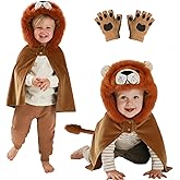 Breevo Halloween Lion Costume Toddler Baby Kids Onesie Cape for Boys Girls 12M-9Y