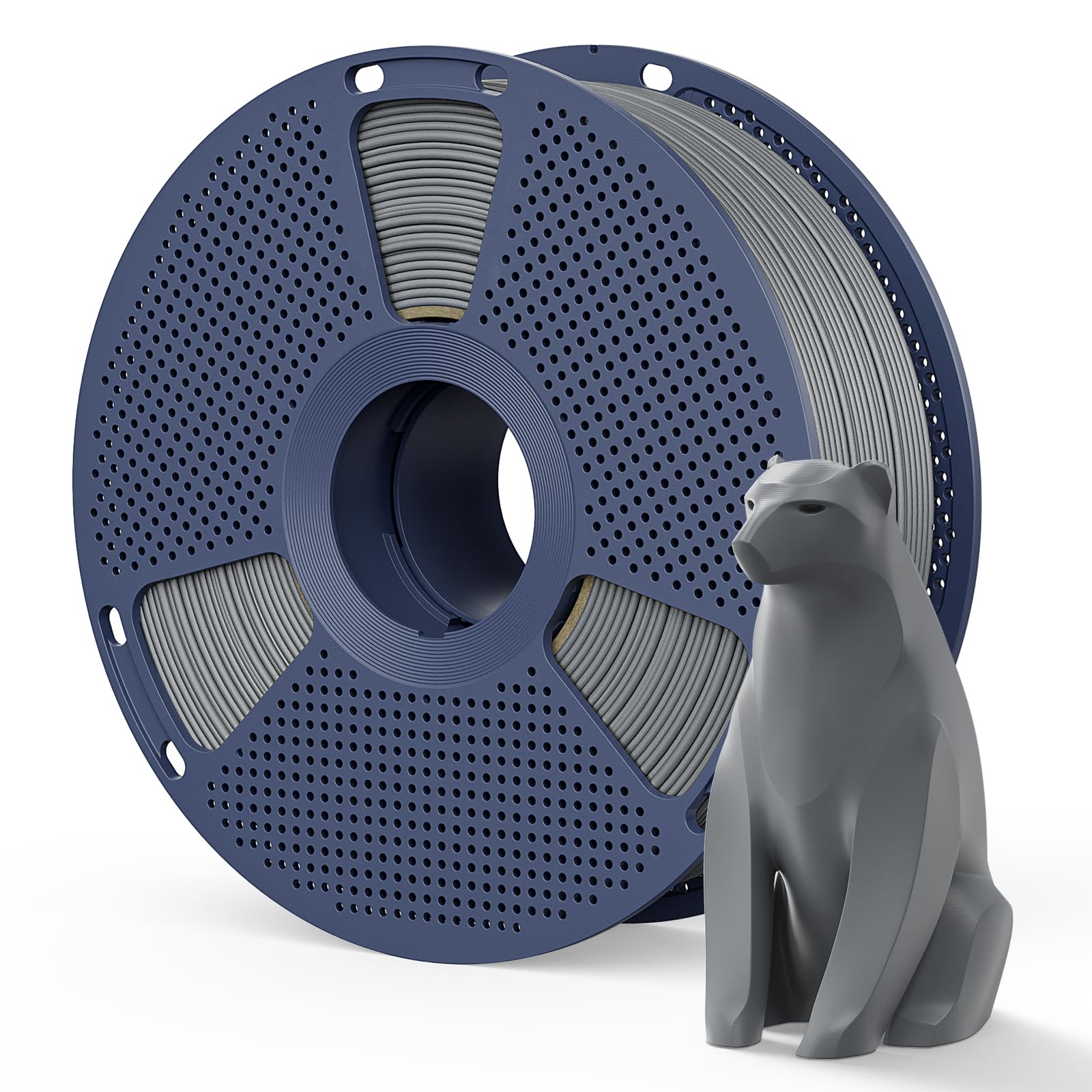 Photo 1 of SUNLU Matte PLA Filament 1.75mm 2025 Upgrade Spool Compatible with Bambulab Refill Filament, 1kg(2.2lbs) 3D Printer Filament, Matte Surface Texture, Grey