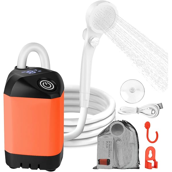 Portable Outdoor Shower Kit Portable Shower For Camping, 7800mAh