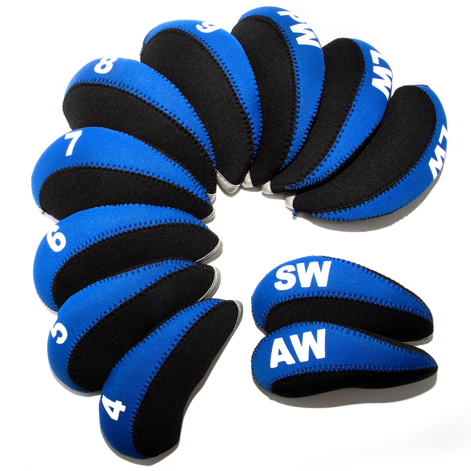 Photo 1 of Golf Iron Covers for Golf Clubs Neoprene Golf Iron Cover Set 11pcs/10pcs Golf Iron Headcovers Golf Club Head Covers Fit All Brands