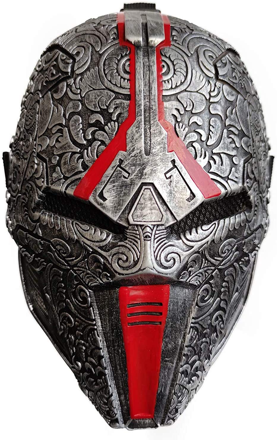 LePyCos Sith Acolyte Helmet The Old Revan Mask Latex Cosplay Accessories Props Halloween (Red)