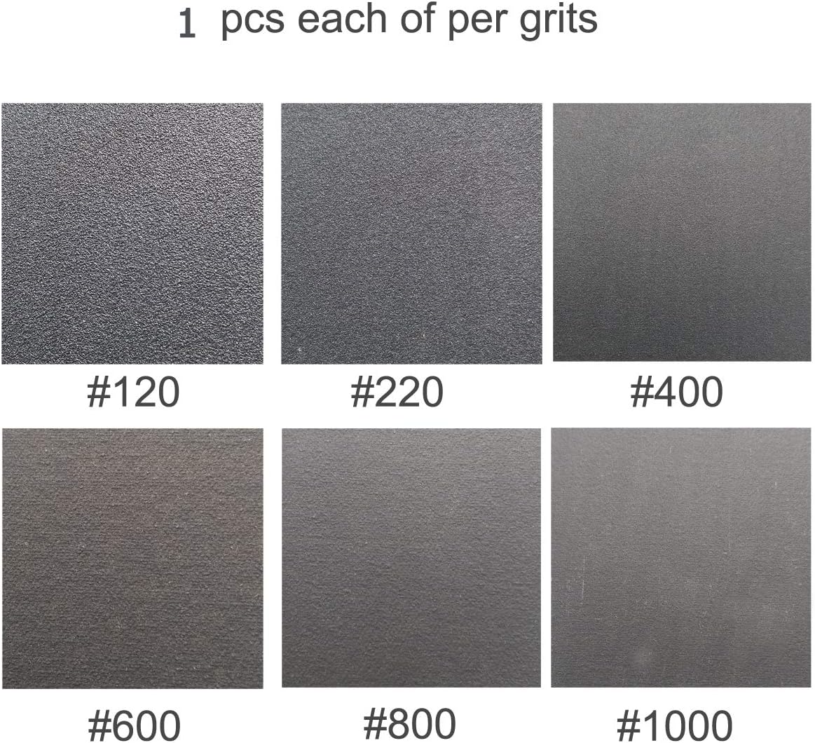 Sackorange 4 x 36 Inch High Performance Silicon Carbide Sanding Belts - Premium Knife Sharpening Sanding Belts Assortment 120 240 400 600 800 and 1000 Grits - 6 Pack - - 