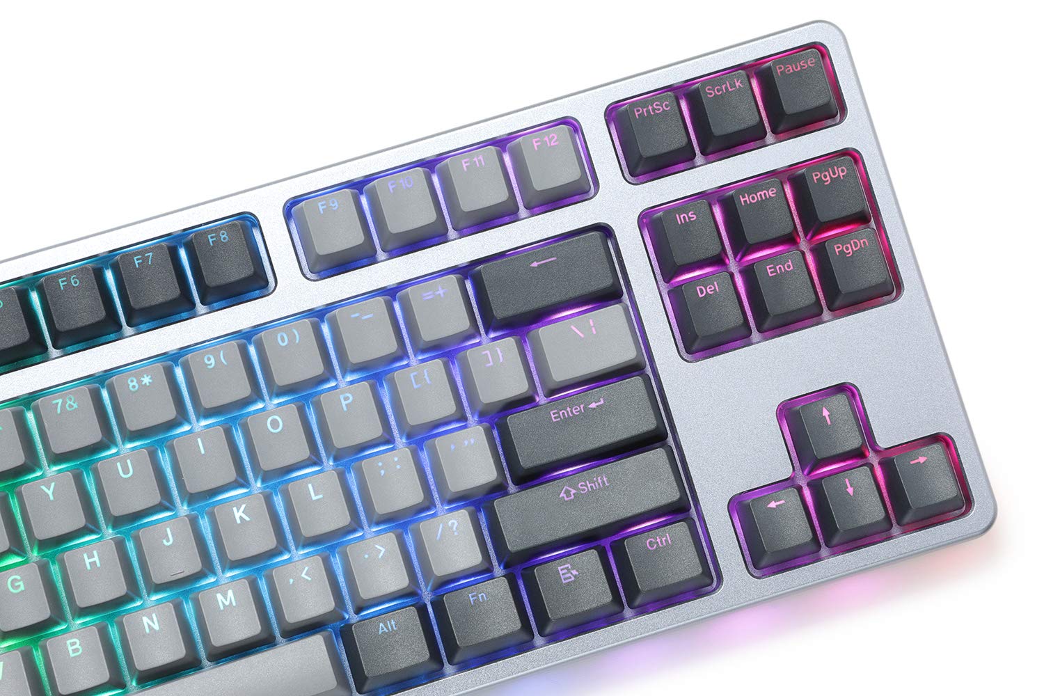 DROP CTRL High-Profile Mechanical Keyboard — Tenkeyless TKL (87 Key) Gaming Keyboard, Hot-Swap Switches, Programmable, Backlit RGB LED, USB-C, Doubleshot PBT, Aluminum (Gray, Kaihua Box White)
