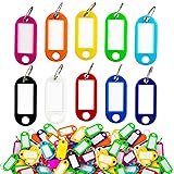Sukh 100 PCS Key Ring Tags - Key Tags Plastic 10