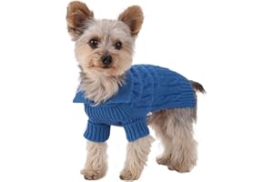Stinky G Blue Aran Dog Sweater Size #12 Medium