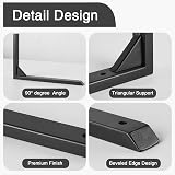 Ouvin Heavy Duty Shelf Brackets 10 Inch 4 Pack Black Iron Wall Mount view 3