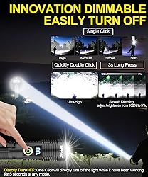 Spriak Rechargeable Flashlight High Lumens-Super