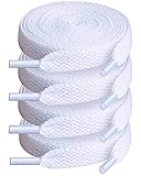 Teskyer 4 Pairs of Flat Shoe Laces, Shoelaces for