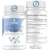 Clarusph Taurine Supplement Liposomal Taurine 3000mg - High Dose Taurine Amino Acid Supplement for Energy & Muscle, Overall Well-Being, 240 Taurine Capsules, Vegetarian for Workout & Gym