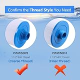 POOLPURE 6CH-940 Spa Filter 50 sq ft 1.5 in SAE Thread 2 Pack view 4