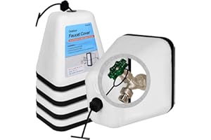 Seatern Outdoor Foam Faucet Covers for Winter, Large Size 6.7" L x 5.2" W x 7" H Freeze Protection Foam Spigot Protector (4 Pack) for Outside Water Spigot Insulation