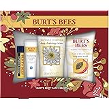 Burt’s Bees Holiday Gift, 4 Face Care Stocking Stuffer Products, Skin Care Essentials Set - Deep Cleansing Cream, Deep Pore S