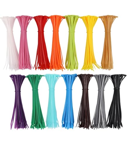 Amazon.com: 700 Pcs Mixed Colored Zip Ties, 4 Inch Multicolor Self