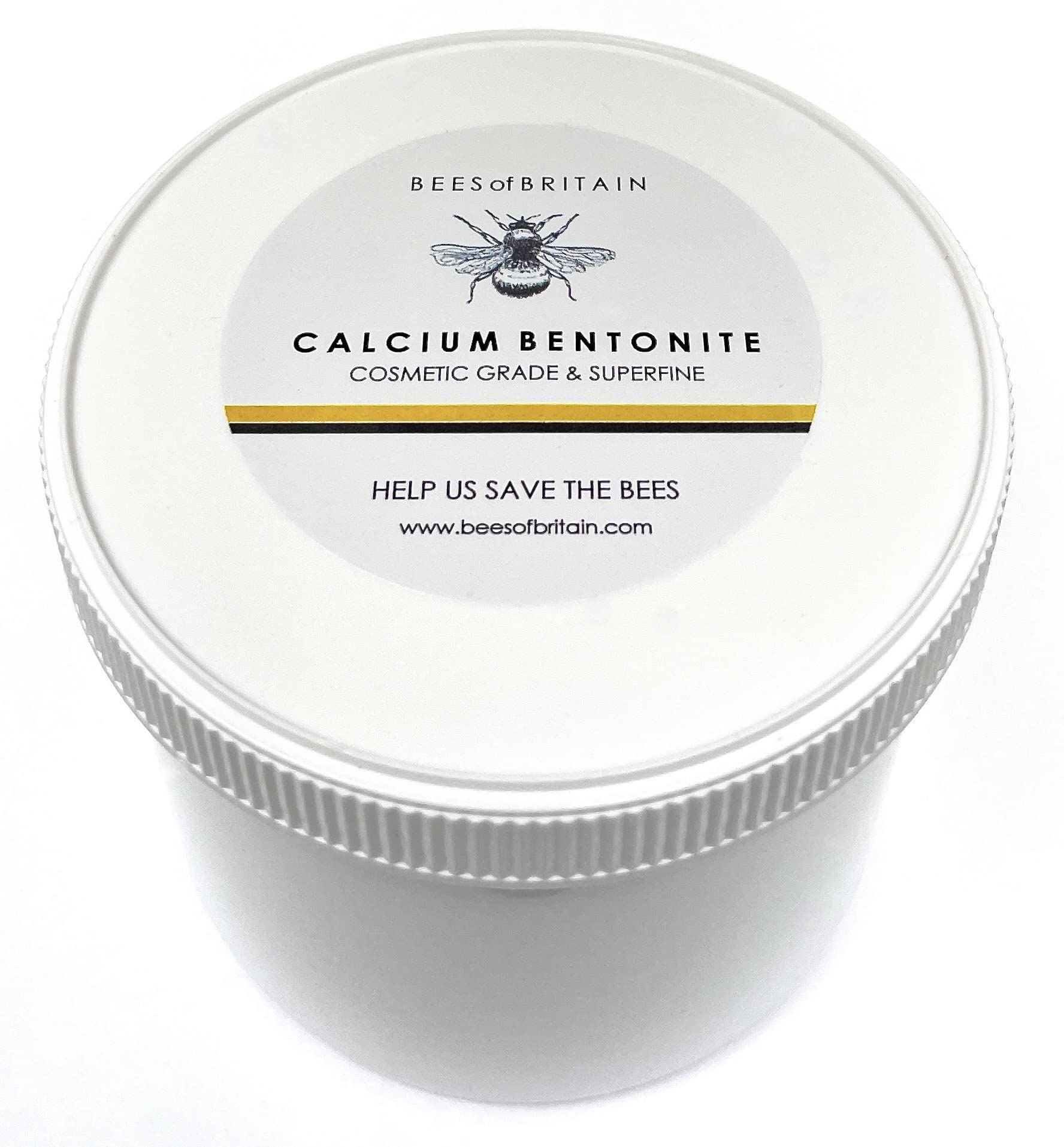 BEES of BRITAIN Pure Calcium Bentonite Clay – 100% Natural Cosmetic Grade – Superfine Pore-Clarifying Detox Mask – Deep Pore Cleansing for Face & Body – 454g