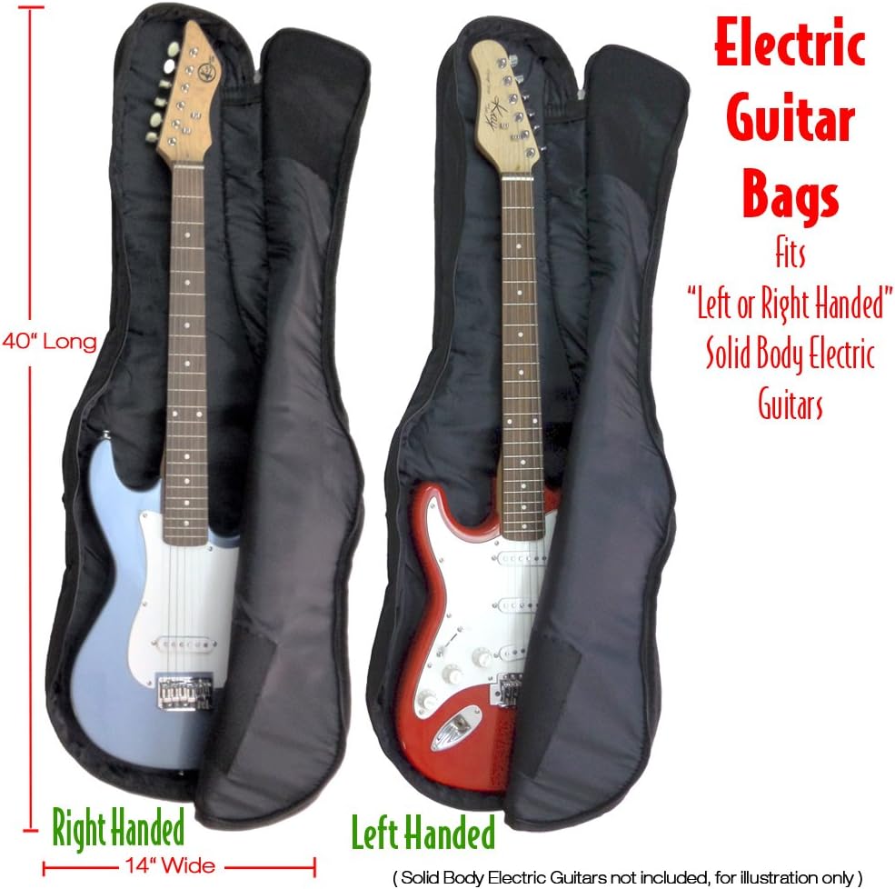 Performance Plus Heavy Duty 600 Denier Nylon Solid Body 20mm Padded Electric Guitar Bag (GBE380)