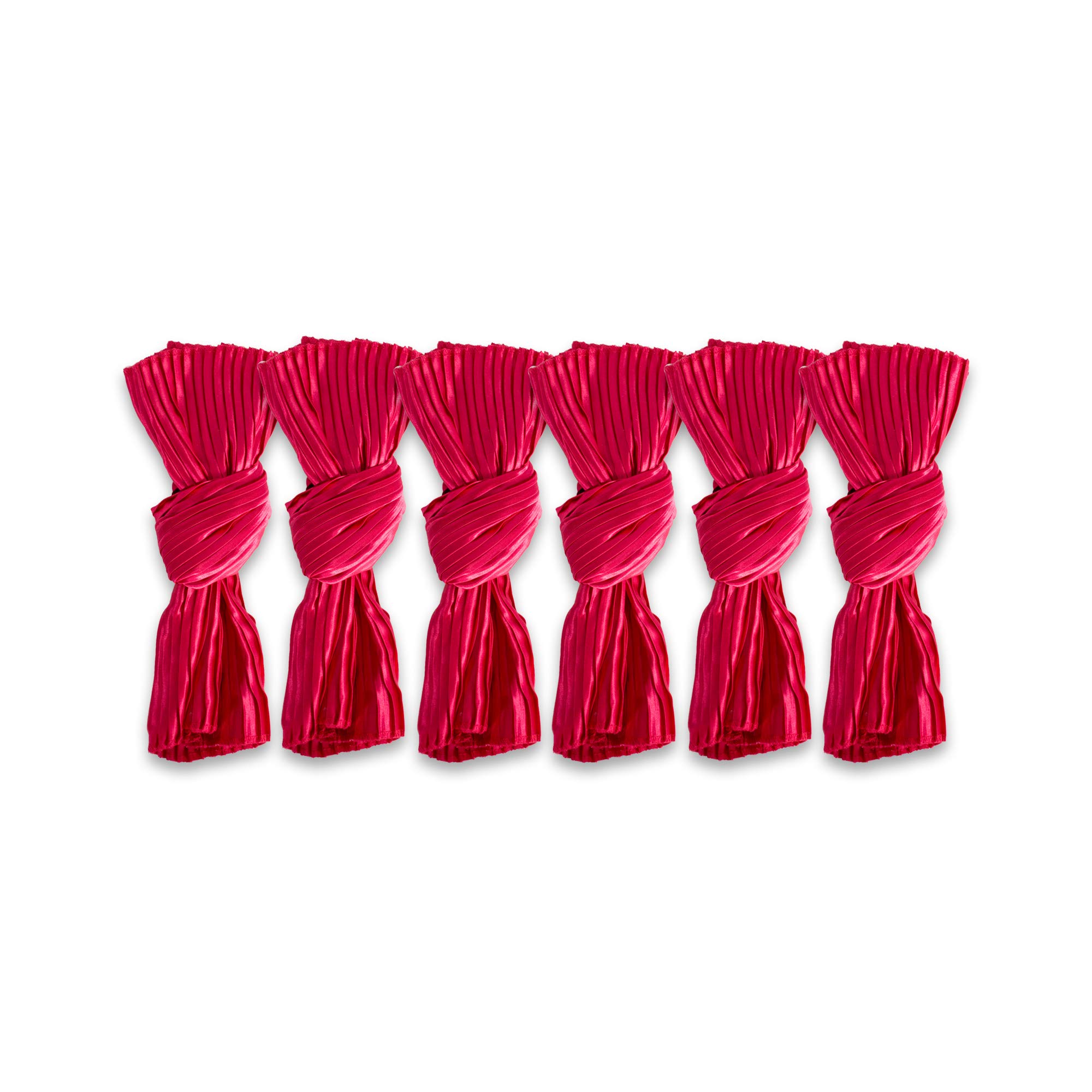 DII Everyday 20x20 Napkin Set of 6, Cotton, Red Satin Knot