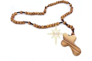 DACARET FACTORY Personalized Olive wood Rosary from Bethlehem, Own Name, Children Gifts, Confirmation, First Communion, Baptism for Boy and Girls. for Mothers Day, Grandma, Parents