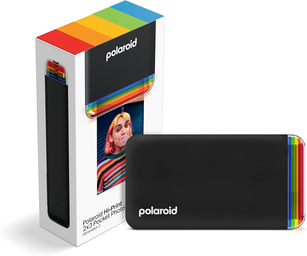 Polaroid Hi-Print 2nd Gen Bluetooth 2x3 Pocket Photo Printer Black