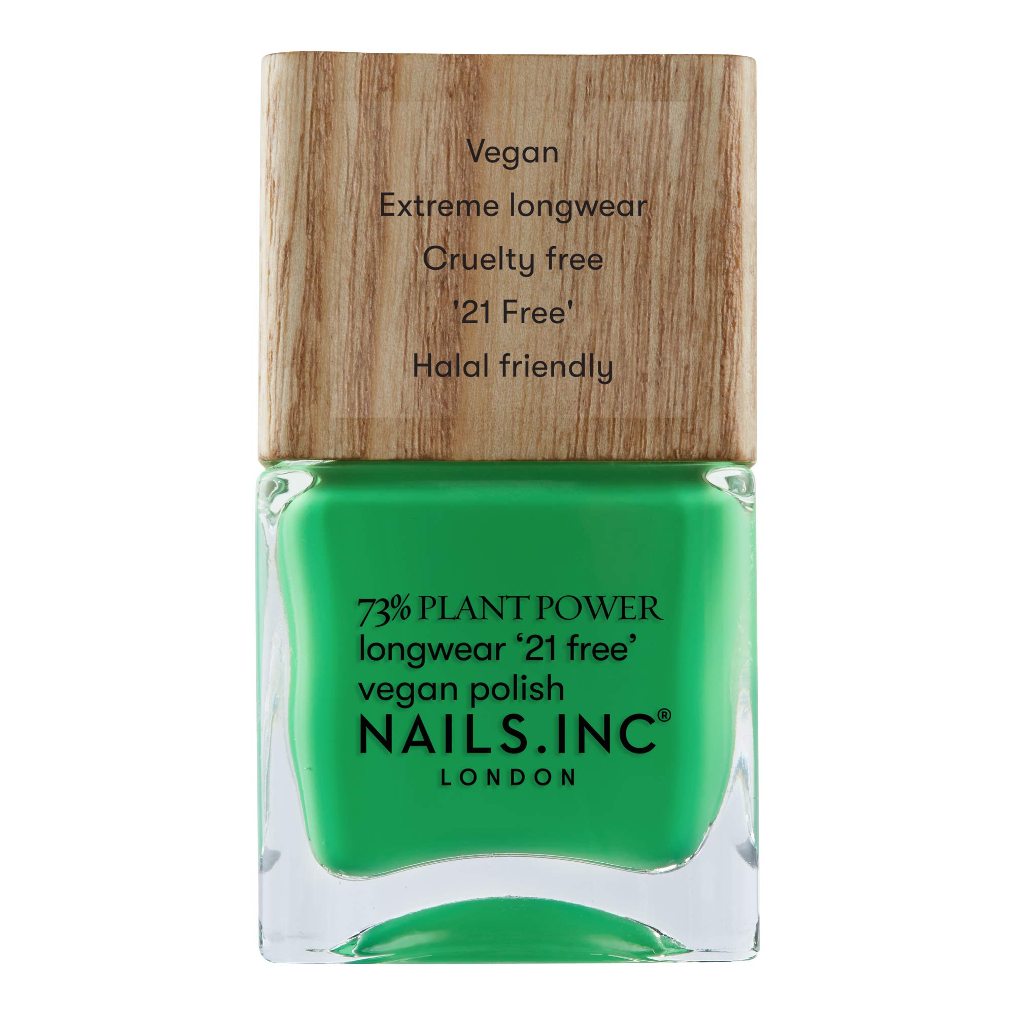 Nails.INC 73% Plant Power Nail Polish, Long Lasting Nail Color Lasts Up to 10 Days, Quick Drying, Cruelty Free, Vegan, 21 Free Formula, Mother Earth's Calling, (14ml)