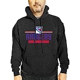 Wright & Ditson NHL Adult Heather Charcoal True Fan Hooded Sweatshirt Unisex - Unisex Cotton Poly Blend - Ultimate Comfort