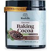 Rodelle Dutch-Processed Cocoa Powder, Unsweetened Gluten Free, 8 Oz | Rich smooth Dutch-processed cocoa for baking, brownies, cakes and hot cocoa, unsweetened, gluten free