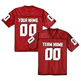 Red Football Jersey Blank Jersey Replica Athletic