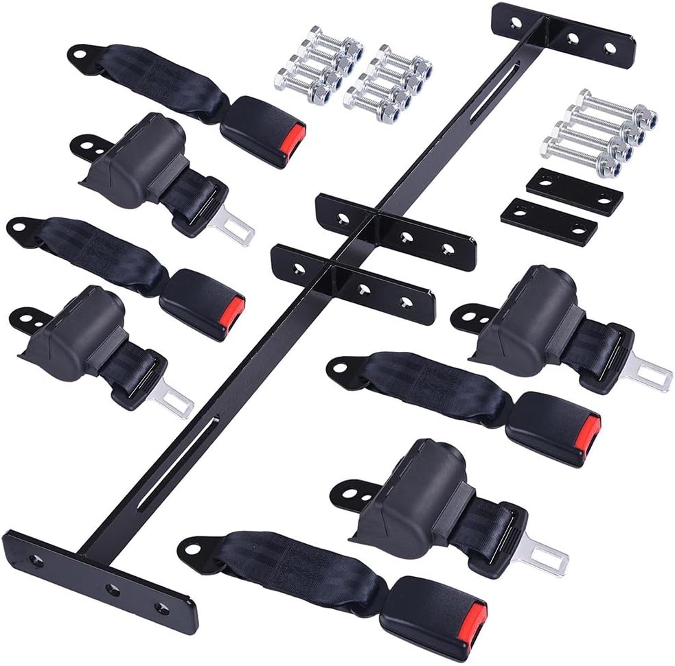 CHIMAERA Universal Golf Cart Accessory 4-Seat Belt Bracket Complete Mounting Kit