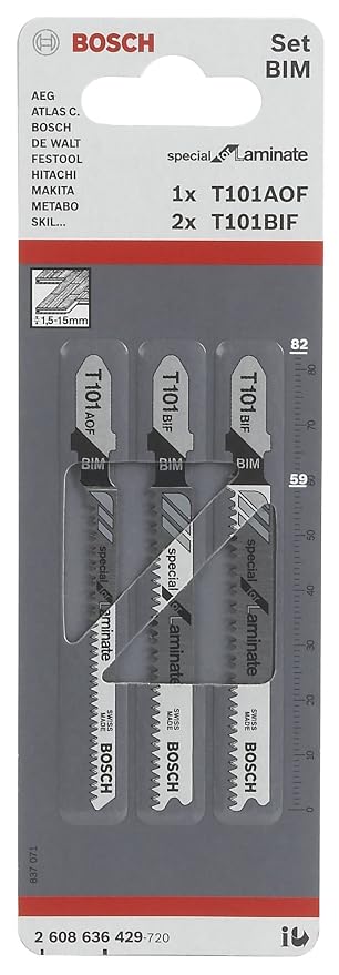 Bosch Laminate Jigsaw Blades 2 X T101 Bif 1 X T101 Aof Amazon