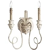 Quorum 5306-2-70 Traditional Two Light Wall Mount from Salento Collection in Light Finish,