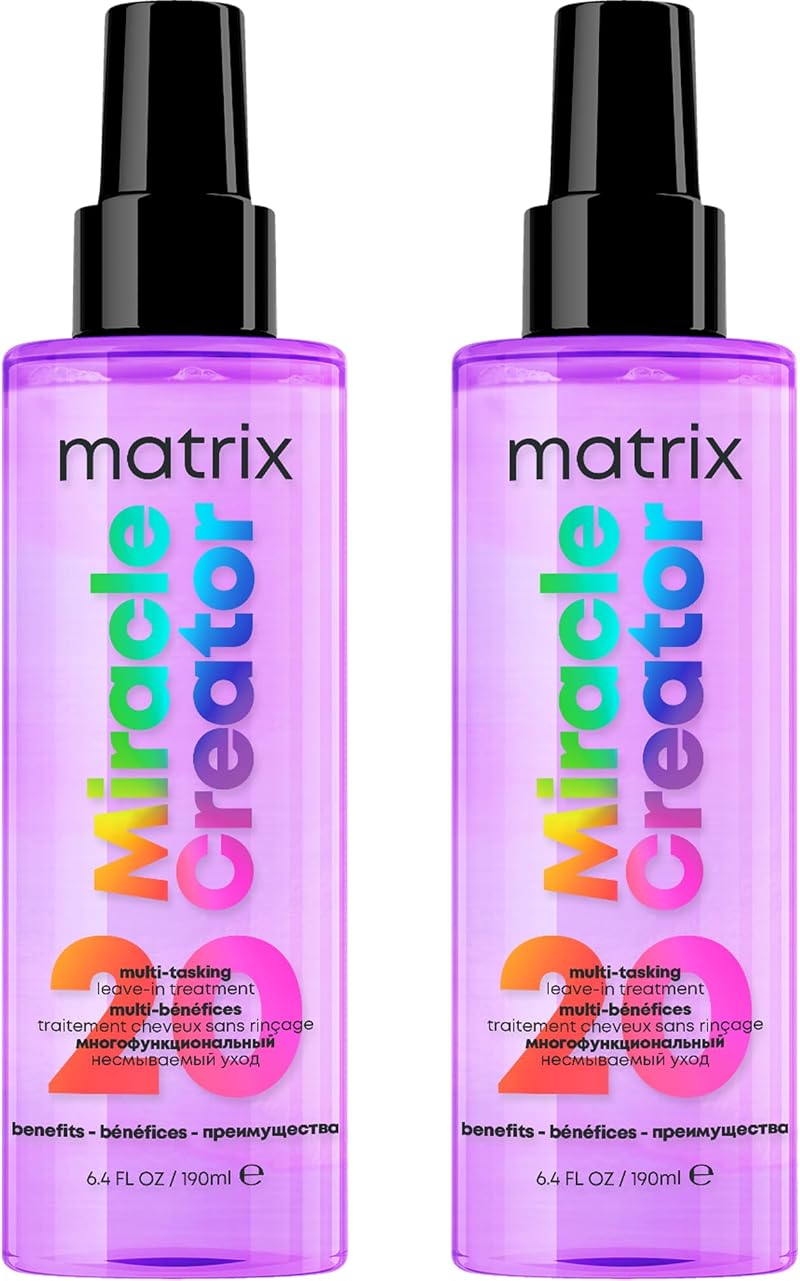 Matrix Multi-Tasking Hair Treatment 190ml 2 Pack Leave-In Conditioner Heat