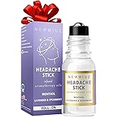 Migraine Roll on with Cooling Menthol stick Lavender Spearmint Essential Oil Roller Headache Tension Stress Relief Gifts Perf