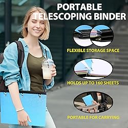 MAKHISTORY Telescoping 3 Ring Binder-4PCS, Flexible