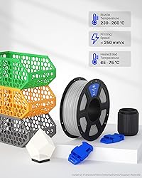 ELEGOO PETG Filament 1.75mm Transparent 1KG, 3D