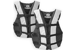HARDCORE WATER SPORTS Hardcore Life Jacket 2 Pack Paddle Vest for Adults; Coast Guard Approved Type III PFD Life Vest Flotation Device; Jet ski, Wakeboard, Hardshell Kayak Life Jacket; Ideal Extra Pontoon Boat Life Jacket