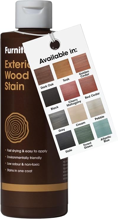 Furniture Clinic Exterior Wood Stain Dark Oak 250ml Quick Drying