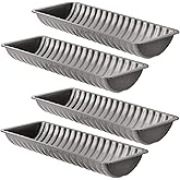 Peohud 4 Pack Almond Cake Pans, Non-Stick Bread Loaf Pan, Carbon Steel Scandinavian Swedish Norwegian Almond Cake Baking Pan, 12.3 x 4.8 x 1.8 Inches