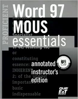 Amazon Mous Essent Word 97 Profi1 1cd Aie Sup Penrod Samantha Computers Technology