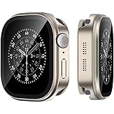 Suphart 3 in-1 Metal Cover Compatible with Apple Watch Series 11/10 Case 46mm for Women Men, Ultra-Thin Lightweight Built-in Screen Protector for iWatch Series 11/10 46mm (Titanium)