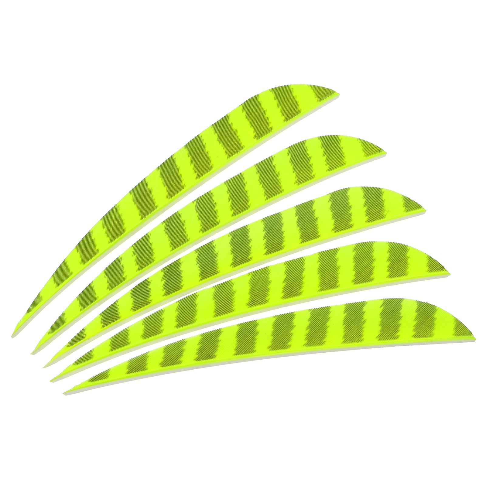 PATIKIL Shield Cut Vanes, 20 Pack 5 Inch Arrow Fletch Turkey Feather Fletch Right Wing Fletching for DIY Target Shooting, Fluorescent Yellow