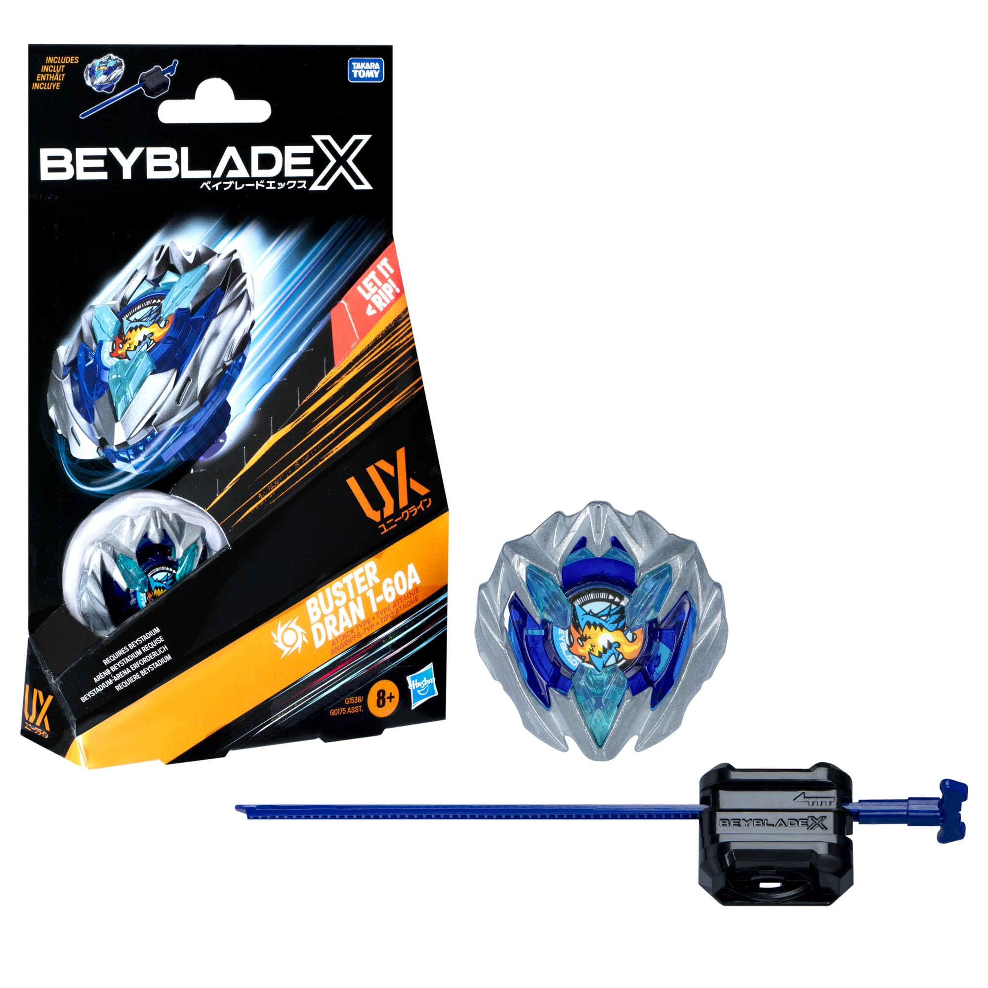 Beyblade X Buster Dran 1-60A UX Starter Pack Top and Launcher