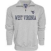 Blue 84 Men's West Virginia Mountaineers Quarter Zip Sweatshirt Grey, Grey, Medium